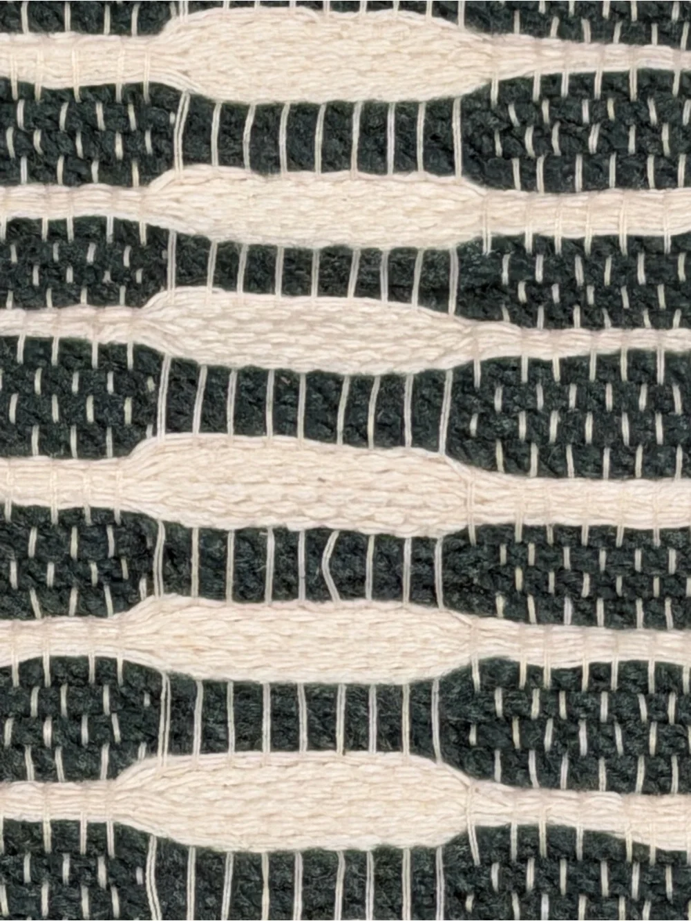 West Elm Cream and Green Woven Decorative Pillow Cover 20”X20”